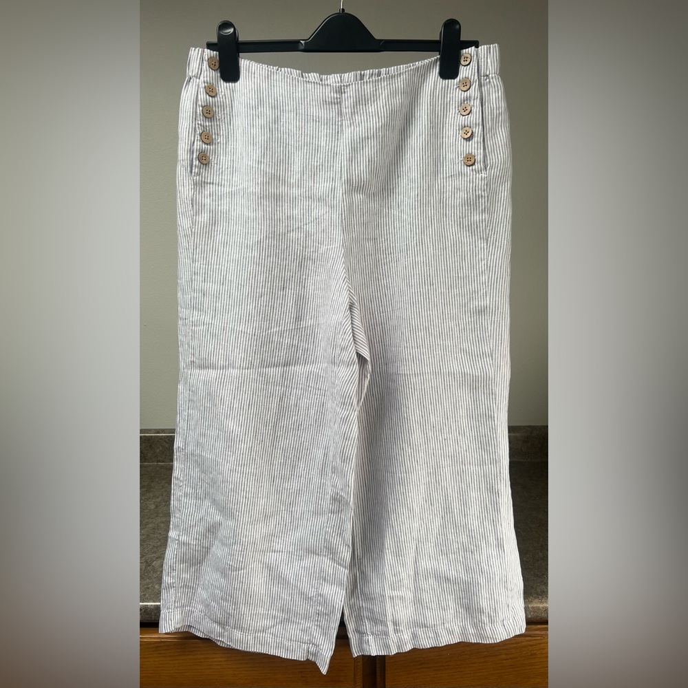 J. Jill White and Blue Striped Pants